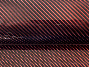 1 x 1.5m- WRPD. Twill Weave Midnight Orange Carbon Fibre Wrap (SALE)