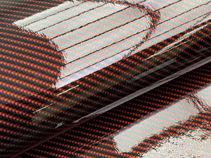 WRPD. Twill Weave Midnight Orange Carbon Fibre Wrap
