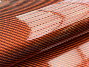 2 x 1.5m- WRPD. Twill Weave Light Orange Carbon Fibre Wrap (SALE)