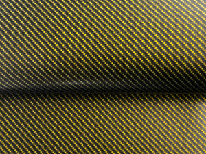 WRPD. Twill Weave Midnight Yellow Carbon Fibre Wrap