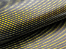 Load image into Gallery viewer, WRPD. Twill Weave Midnight Yellow Carbon Fibre Wrap
