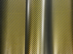 WRPD. Twill Weave Midnight Yellow Carbon Fibre Wrap