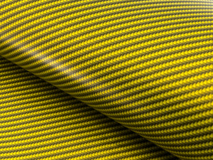 WRPD. Twill Weave Light Yellow Carbon Fibre Wrap