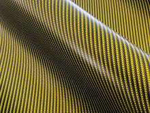 Load image into Gallery viewer, WRPD. Twill Weave Yellow Carbon Fibre Wrap
