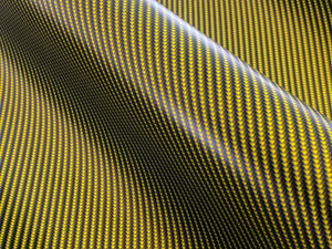 WRPD. Twill Weave Yellow Carbon Fibre Wrap