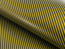 Load image into Gallery viewer, WRPD. Twill Weave Yellow Carbon Fibre Wrap
