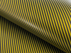 WRPD. Twill Weave Yellow Carbon Fibre Wrap