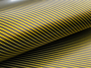 WRPD. Twill Weave Yellow Carbon Fibre Wrap