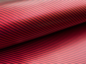 WRPD. Twill Weave Light Red Carbon Fibre Wrap