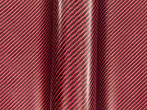 WRPD. Twill Weave Red Carbon Fibre Wrap