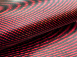 WRPD. Twill Weave Red Carbon Fibre Wrap