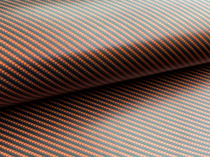WRPD. Twill Weave Orange Carbon Fibre Wrap
