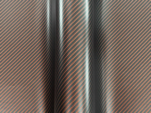 WRPD. Twill Weave Midnight Orange Carbon Fibre Wrap