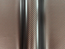 Load image into Gallery viewer, 1 x 1.5m- WRPD. Twill Weave Midnight Orange Carbon Fibre Wrap (SALE)
