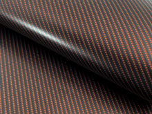 Load image into Gallery viewer, WRPD. Twill Weave Midnight Orange Carbon Fibre Wrap
