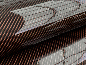 WRPD. Twill Weave Midnight Peach Carbon Fibre Wrap