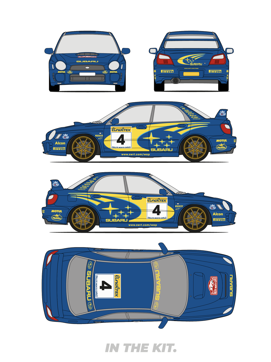Subaru Impreza Rallye Monte-Carlo Vinyl Decal Kit - The Vinyl Wrapping ...