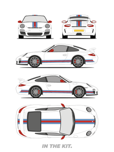 Porsche 997 GT3 Martini Stripe Kit