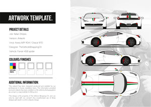 Ferrari 458 Spider - Italian Stripe kit