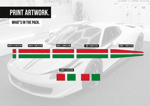 Ferrari 458 Spider - Italian Stripe kit