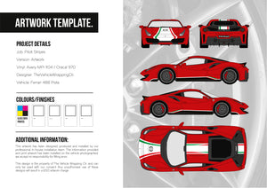 Ferrari 488 Pista Pilote Stripe Kit