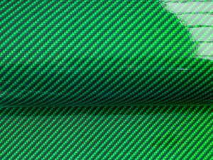 WRPD. Twill Weave Light Green Carbon Fibre Wrap