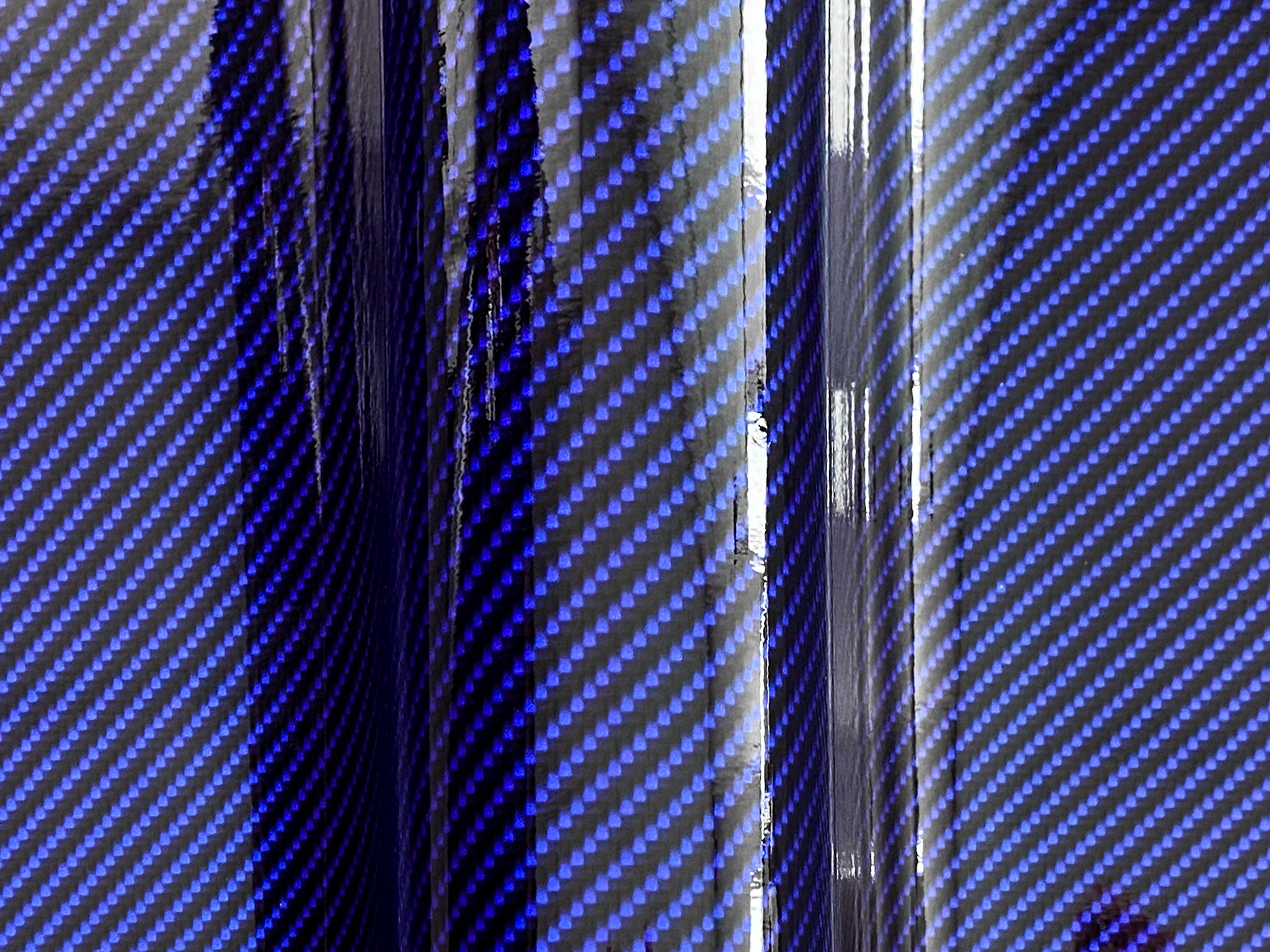 WRPD. Twill Weave Midnight Blue Carbon Fibre Vinyl Wrap - Car