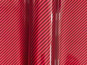 3m x 1.37m - WRPD. Twill Weave Light Red Carbon Fibre Wrap (SALE)