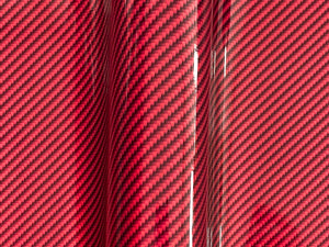 3m x 1.37m - WRPD. Twill Weave Light Red Carbon Fibre Wrap (SALE)