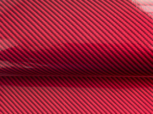 1.5m x 1.3m - WRPD. Twill Weave Light Red Carbon Fibre Wrap (SALE)