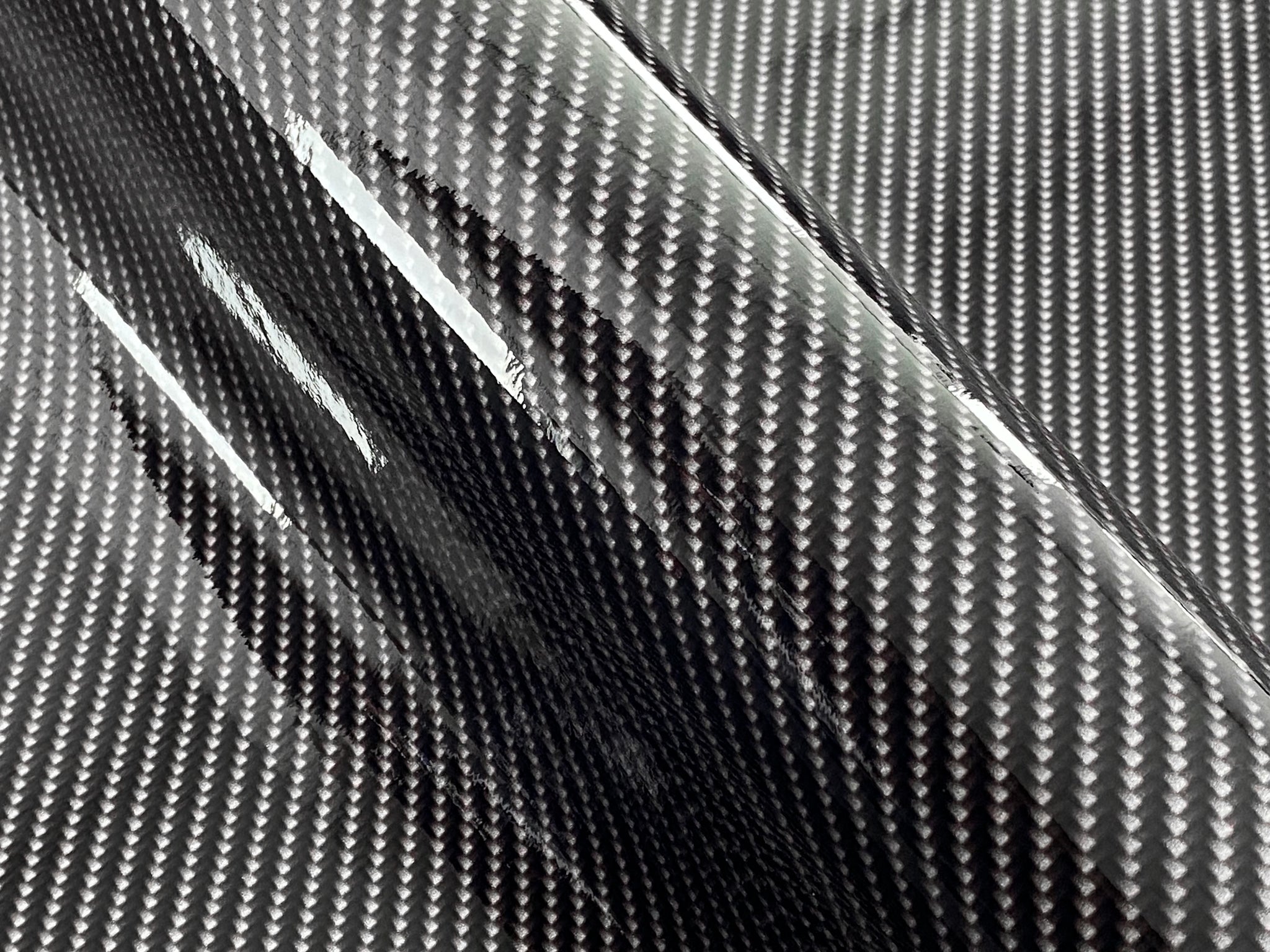 WRPD. Twill Weave Grey Carbon Fibre Vinyl Wrap Car Wrapping Film WRPD INC