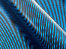 Load image into Gallery viewer, 1.5m x 0.45m - WRPD. Twill Weave Teal Carbon Fibre Wrap (SALE)
