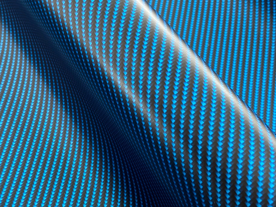 1.5m x 0.45m - WRPD. Twill Weave Teal Carbon Fibre Wrap (SALE)