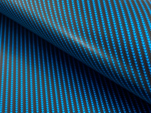 1.5m x 0.45m - WRPD. Twill Weave Teal Carbon Fibre Wrap (SALE)