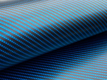 Load image into Gallery viewer, 1.5m x 0.45m - WRPD. Twill Weave Teal Carbon Fibre Wrap (SALE)
