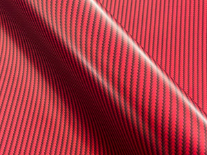 1.5m x 1.3m - WRPD. Twill Weave Light Red Carbon Fibre Wrap (SALE)