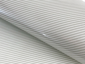 1.5m x 0.85m - WRPD. Gloss Twill Weave White Carbon Fibre Wrap (SALE)