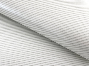 1.5m x 0.85m - WRPD. Gloss Twill Weave White Carbon Fibre Wrap (SALE)