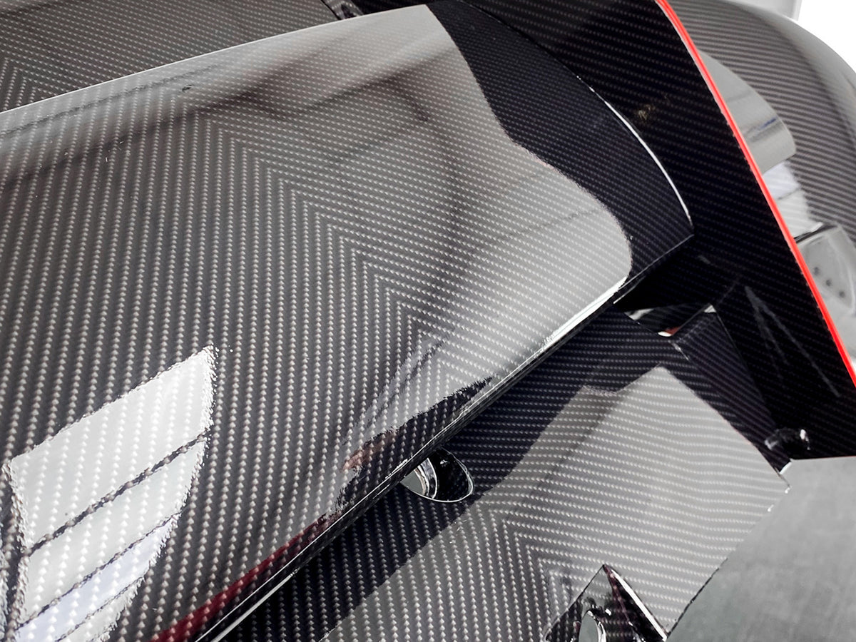 WRPD. Mirrored (Length) Twill Weave Black Carbon Fibre Vinyl Wrap - Car ...
