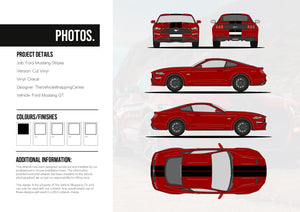 Ford Mustang GT Stripe kit
